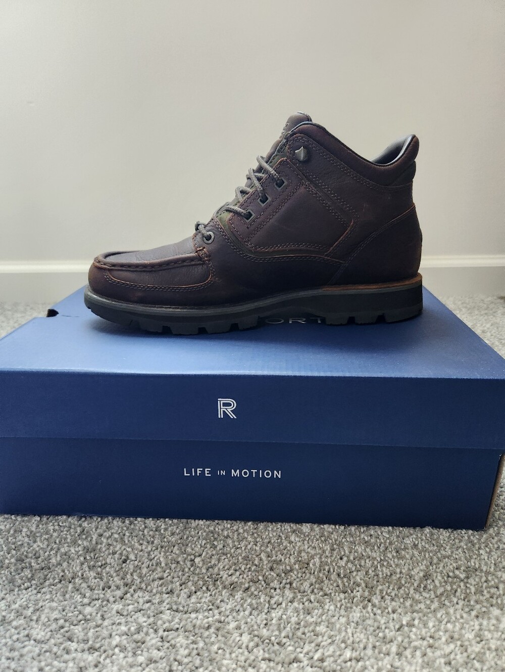 Rockport Waterproof Men's Chocolate Suede Lace-Up Boots - Picture 4 of 8